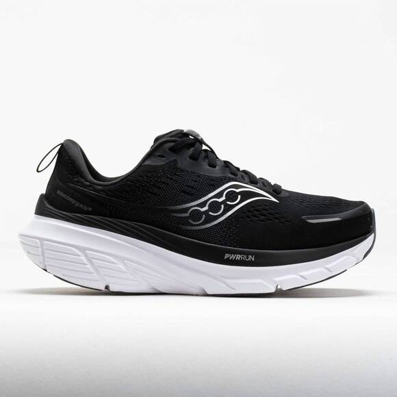 NEW SAUCONY women's guide 18 running shoe in black/white
